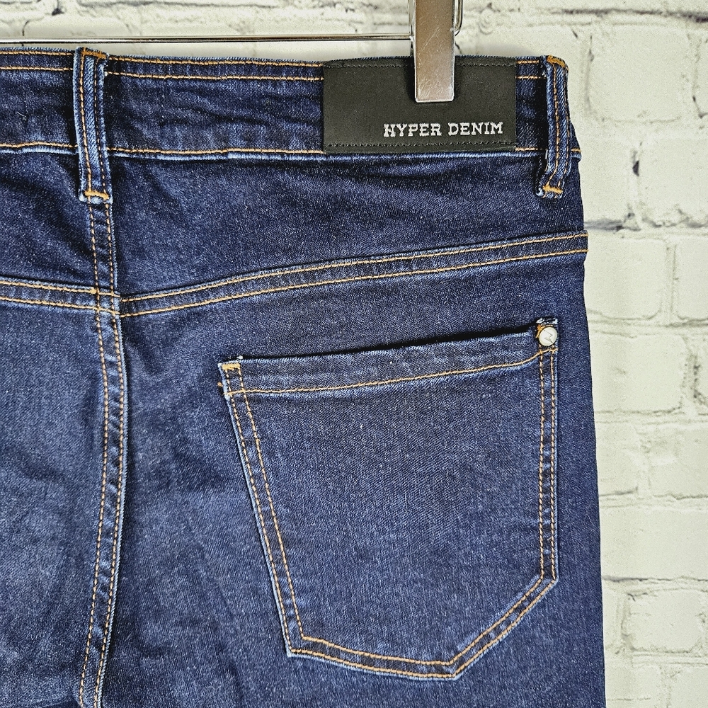 HYPER DENIM | stretch denim zip & tie waist skinny jeans